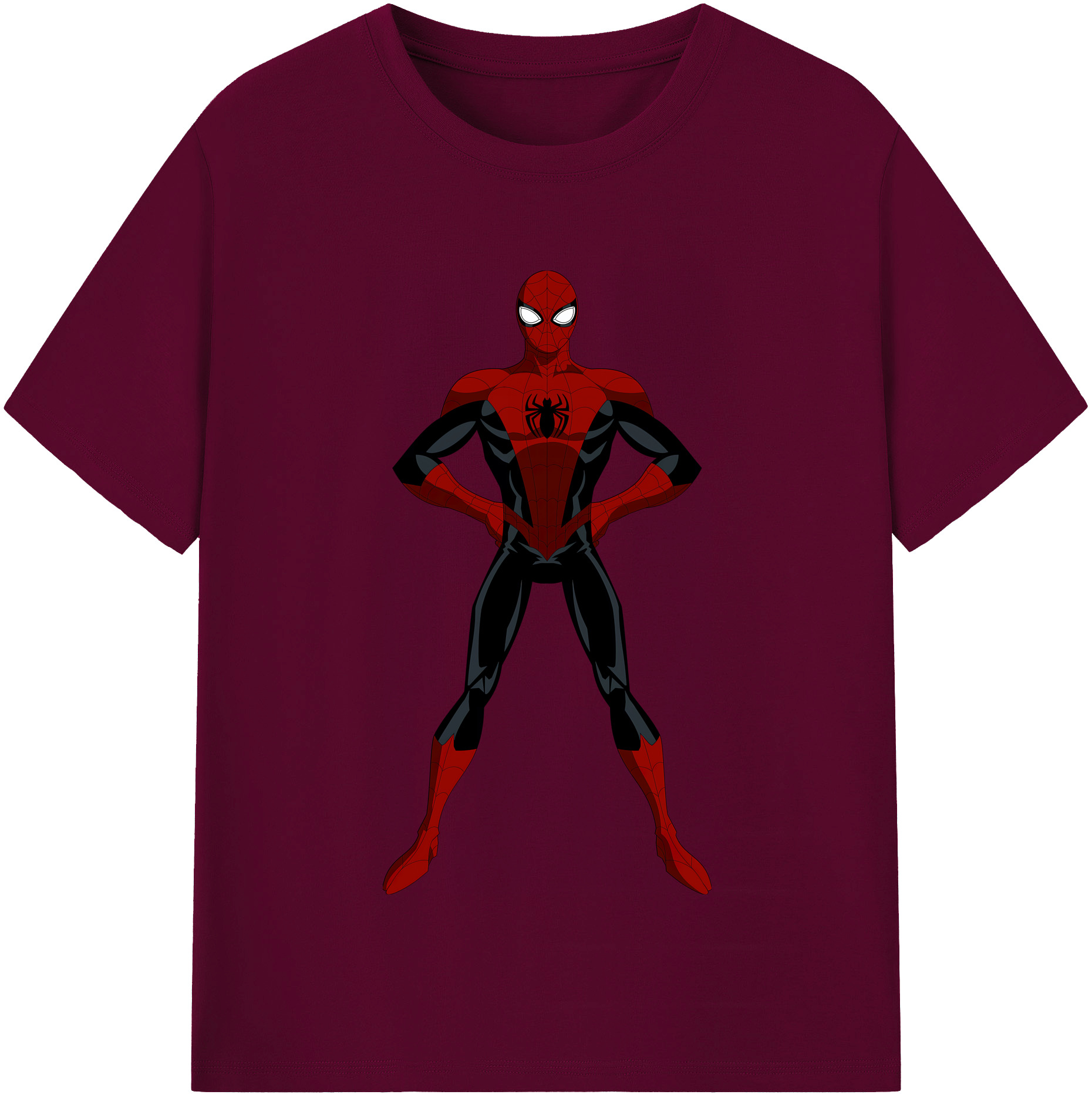 Spider Man スパイダーマン レディースカジュアルプリントTシャツ（綿100％）